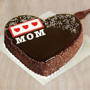 Love Mom Heart Shape Cake - YuvaFlowers