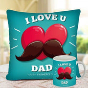 Love you Dad Cushion N Mug - YuvaFlowers