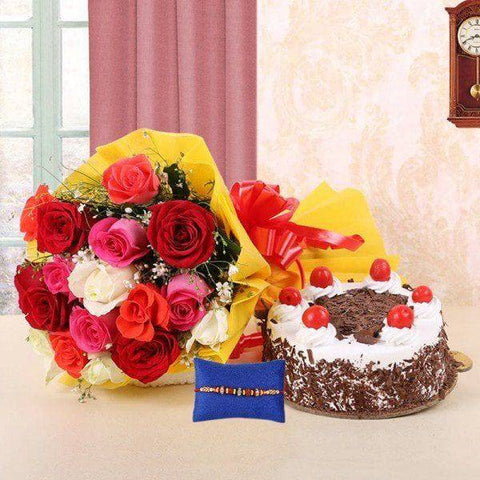 Lovely Surprise with rakhi - YuvaFlowers