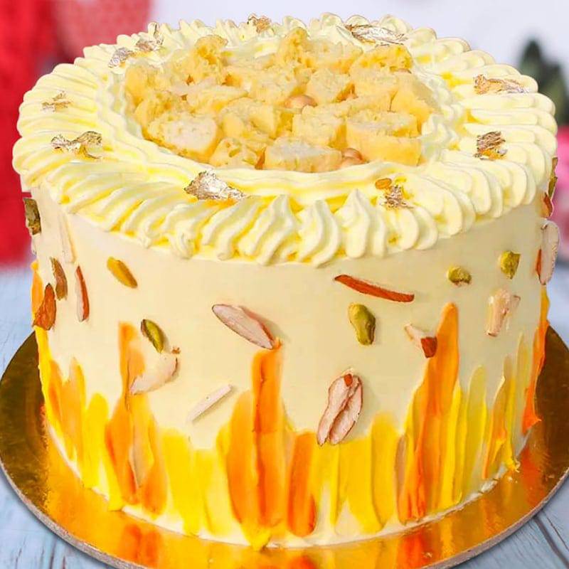 Luscious Rasmalai Pista Cream Cake - YuvaFlowers