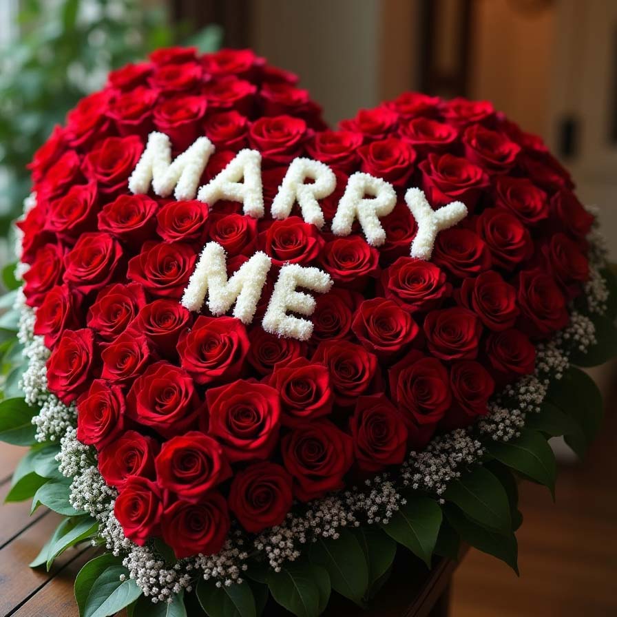 Heart With 500 Roses