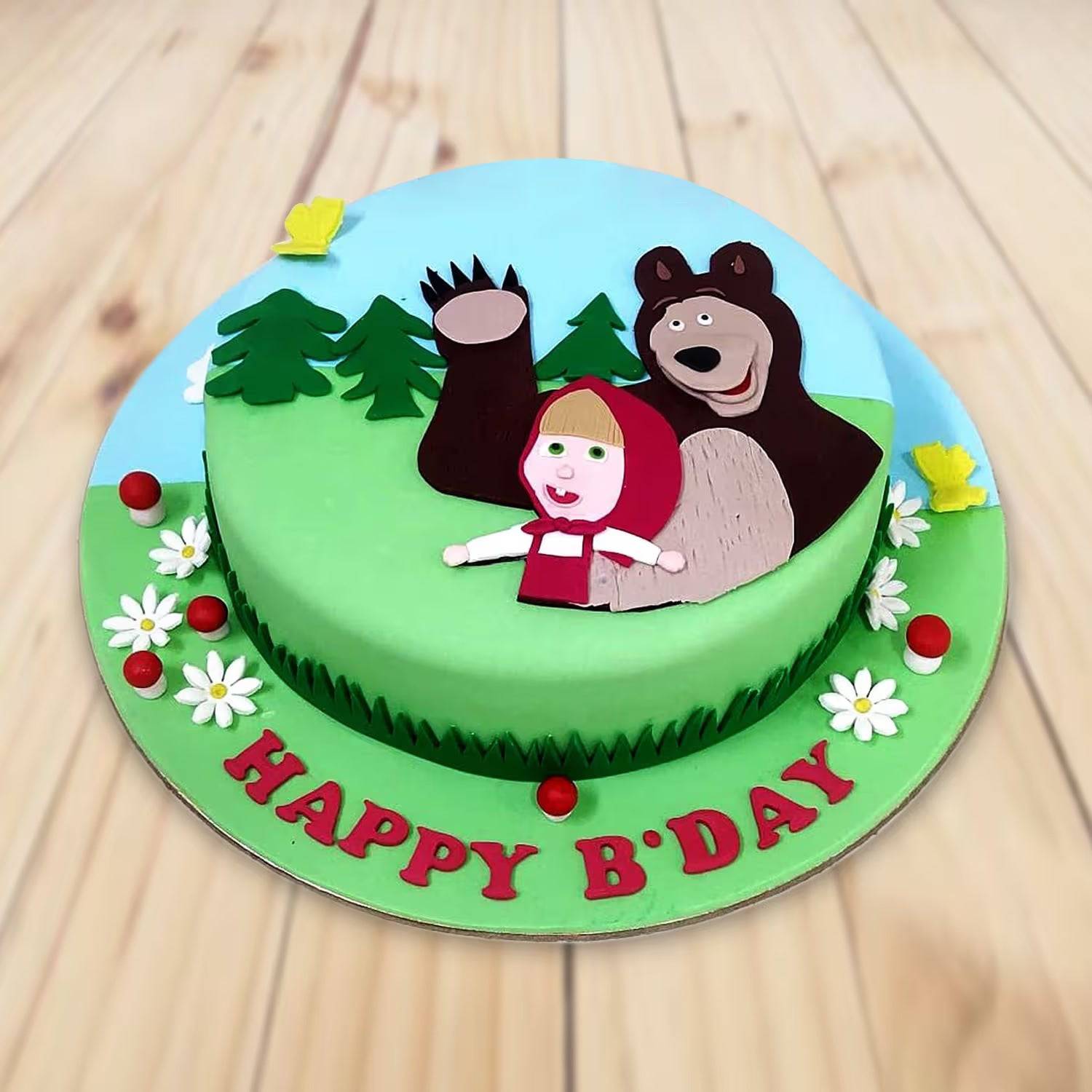 Masha And Bear Cake - Cartoon Cake - YuvaFlowers