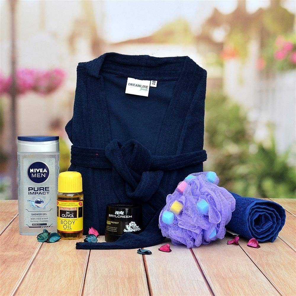 Mega Bathrobe Hamper For Men - YuvaFlowers