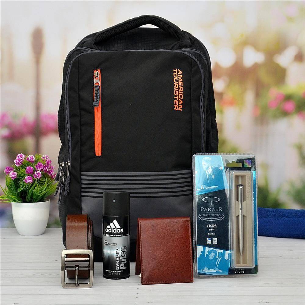 Mens Accessories With American Tourister Backpack - YuvaFlowers