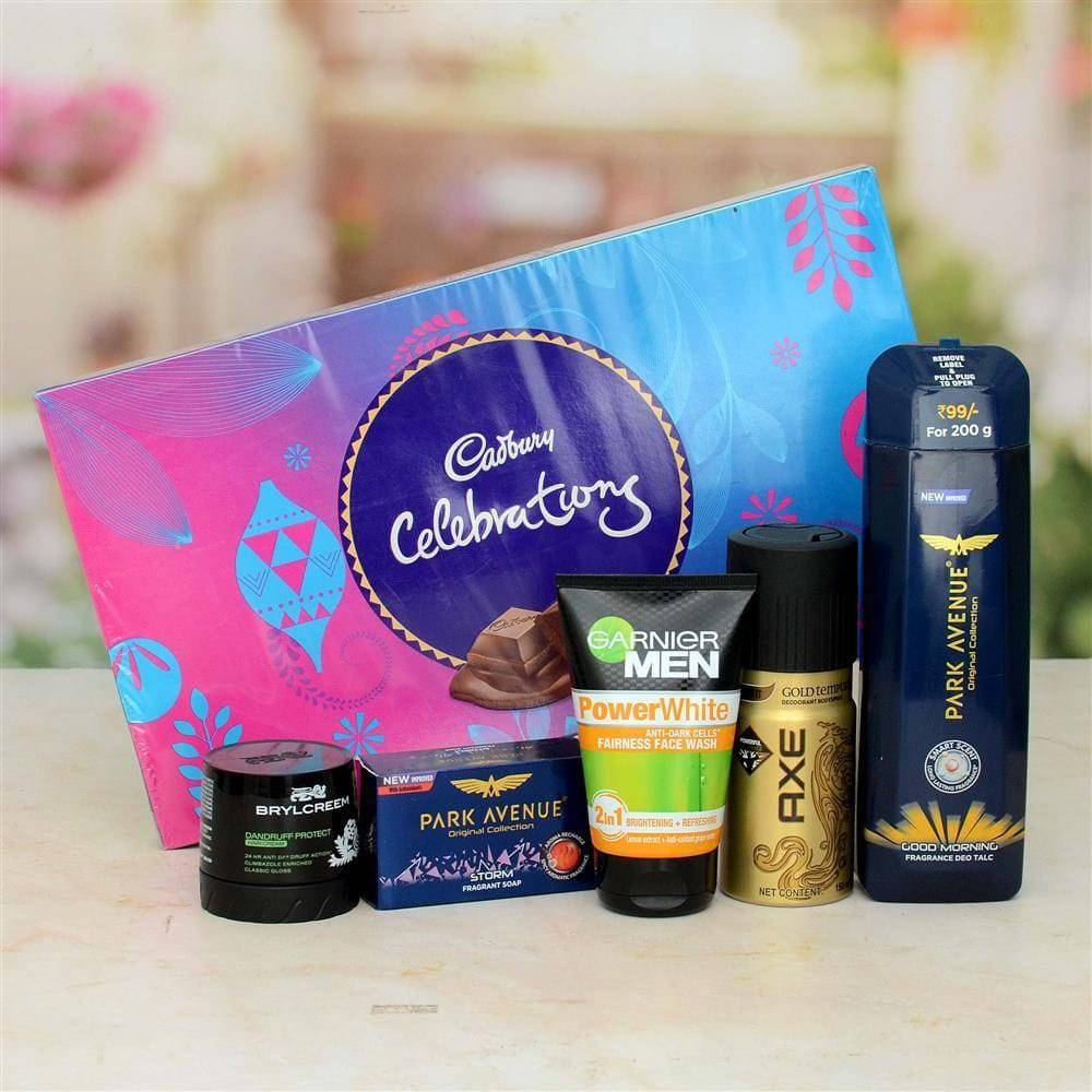 Mens Grooming Cosmetics With Cadbury Celebration - YuvaFlowers