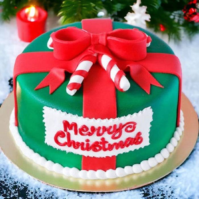 Merry Christmas Cake - YuvaFlowers