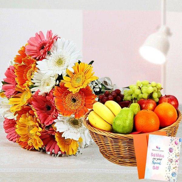 Mix Gerberas Fruity Combo - YuvaFlowers