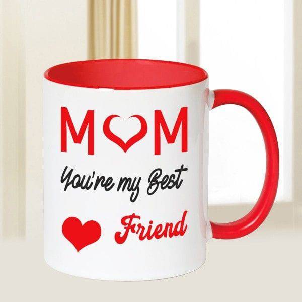 Mom Is Best Friend Mug - YuvaFlowers