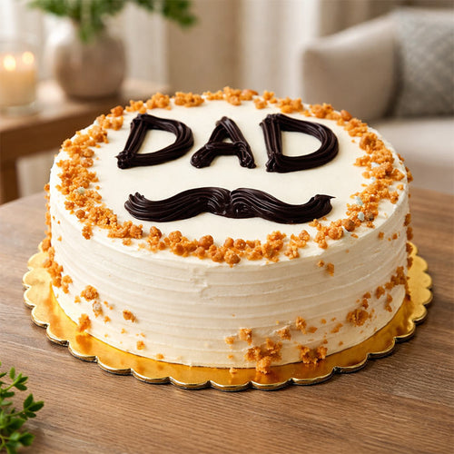 Mustache Shape butterscotch  Cake Online Gift Delivery