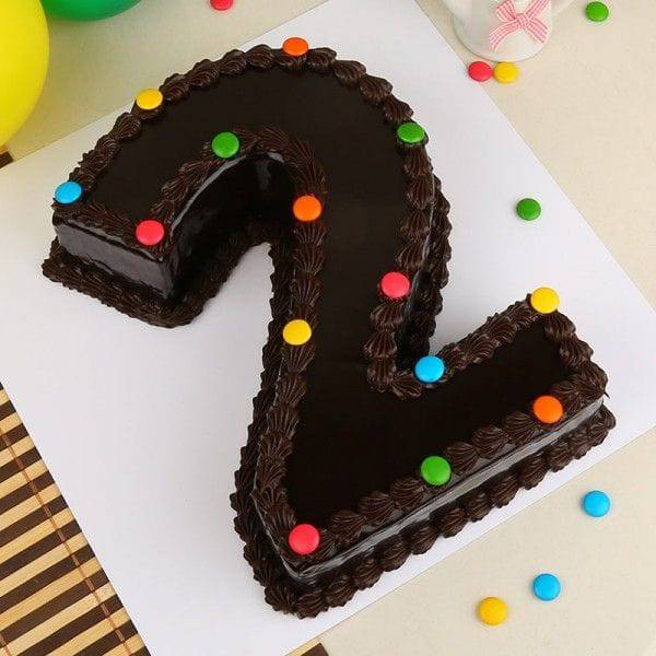 Number Chocolate Cake - YuvaFlowers