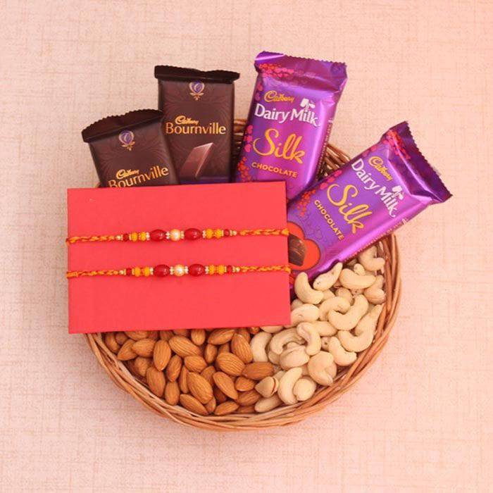 Nutty Chocolate Rakhi Hamper - YuvaFlowers