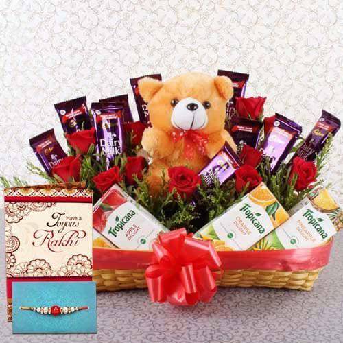 Perfect Rakhi  Gifting Arrangement - YuvaFlowers