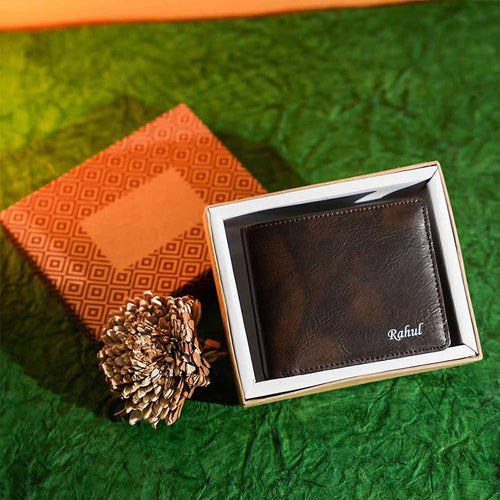 Personalized Turbo Leather Wallet / Premium Leather Wallet Online Gift Delivery
