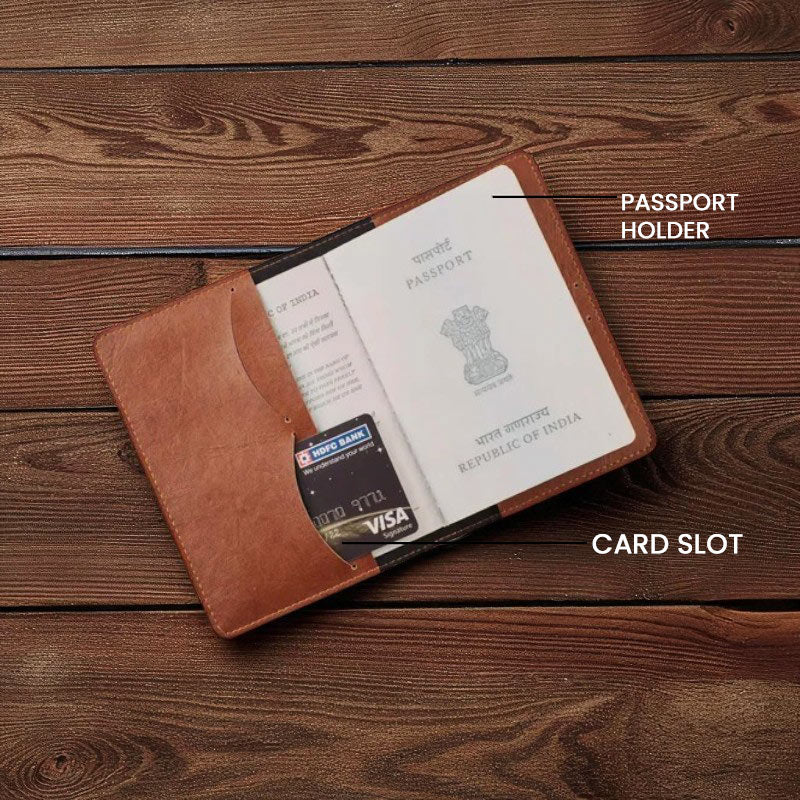Personalized Leather Passport Cover