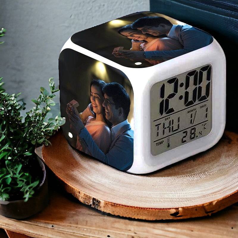Personalized LED Clock - YuvaFlowers