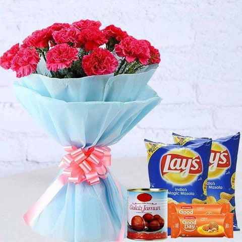 Pink Carnation Combo Delight - YuvaFlowers