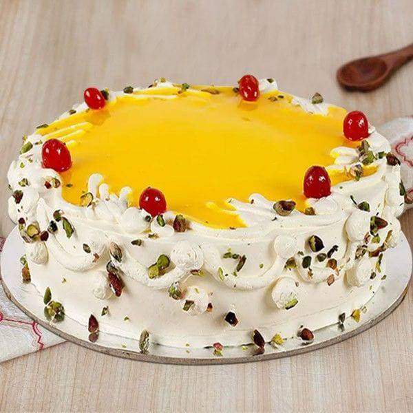 Pista Cream Cake Online - YuvaFlowers