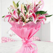 Pretty Pink Lilies - YuvaFlowers