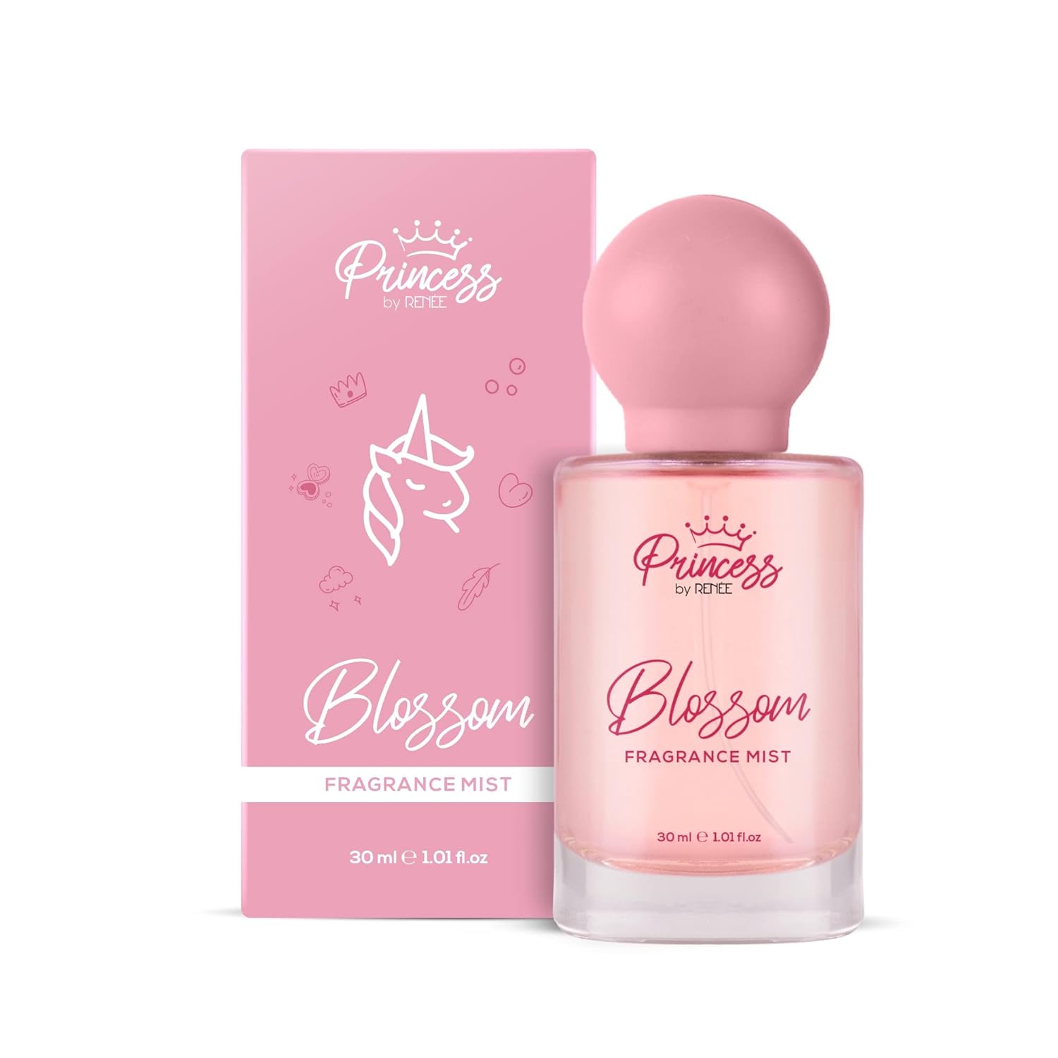 Princess By RENEE Blossom Fragrance Mist 30ml, Mild & Water Based Mist with Long Lasting Fruity & Floral Scent | Gentle, Skin Friendly Ingredients, Alcohol-free & dermatologically tested - YuvaFlowers