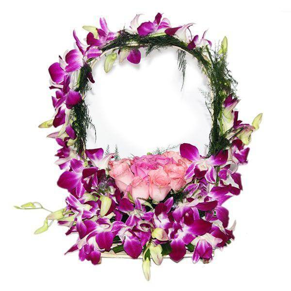 Purple Flower Basket - YuvaFlowers