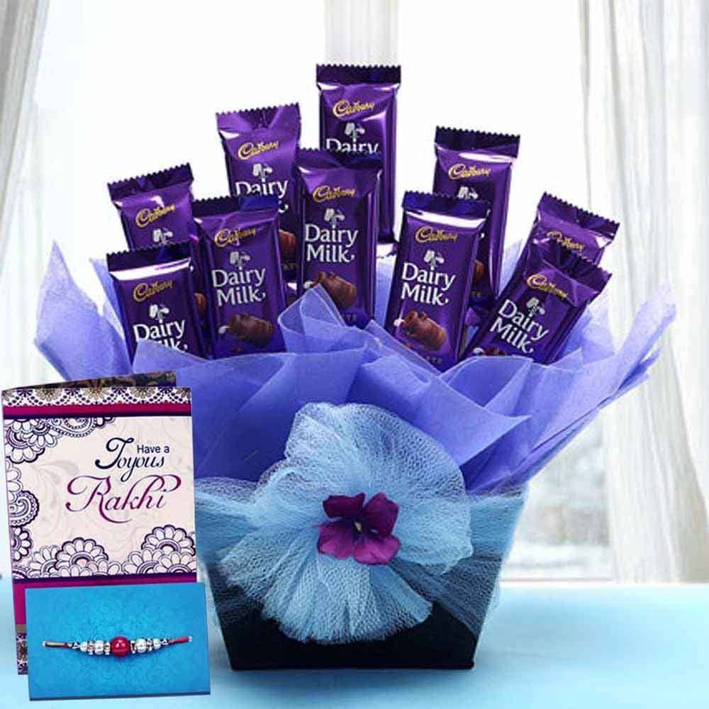 Rakhi Dairy Milk Hamper - YuvaFlowers