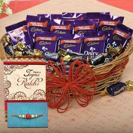 Rakhi Loaded With Chocolates - YuvaFlowers