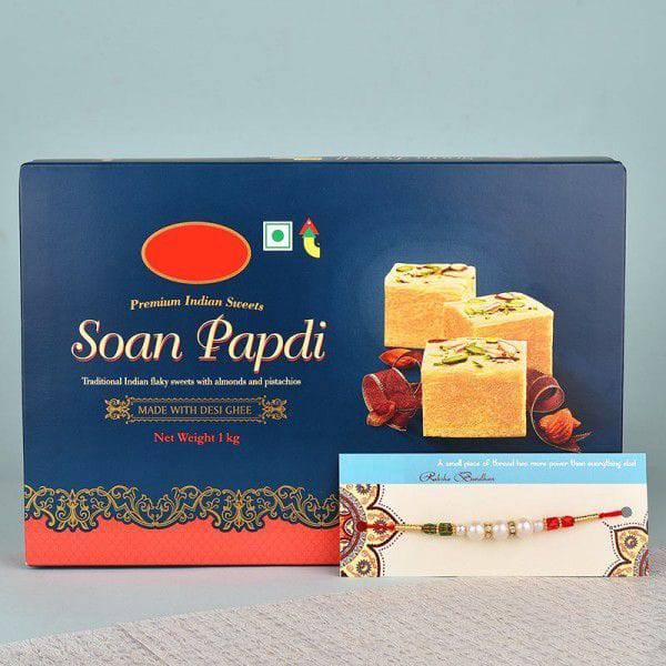 Rakhi N Soan Papdi Combo - YuvaFlowers