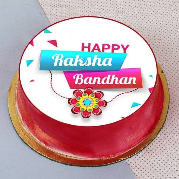 Rakhi Photo Red Velvet Cake - YuvaFlowers