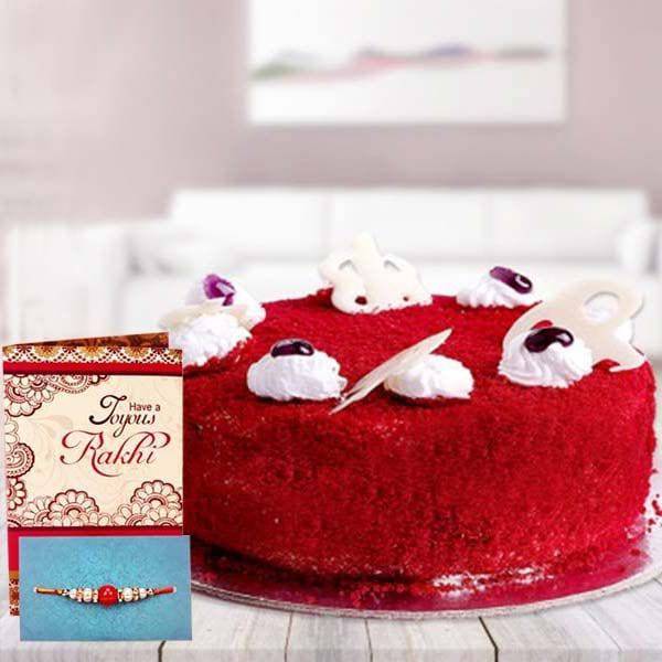 Rakhi Velvet Cake - YuvaFlowers