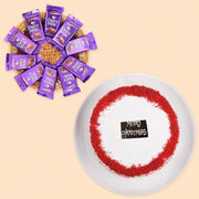 Red Velvet With 10 Dairy Milk - YuvaFlowers