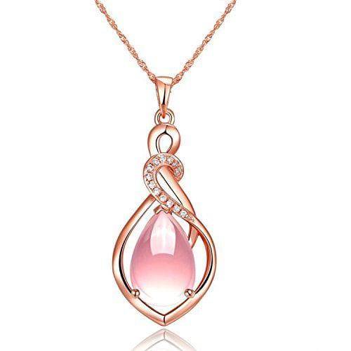 Rose Gold Crystal Stylish Pendant - YuvaFlowers