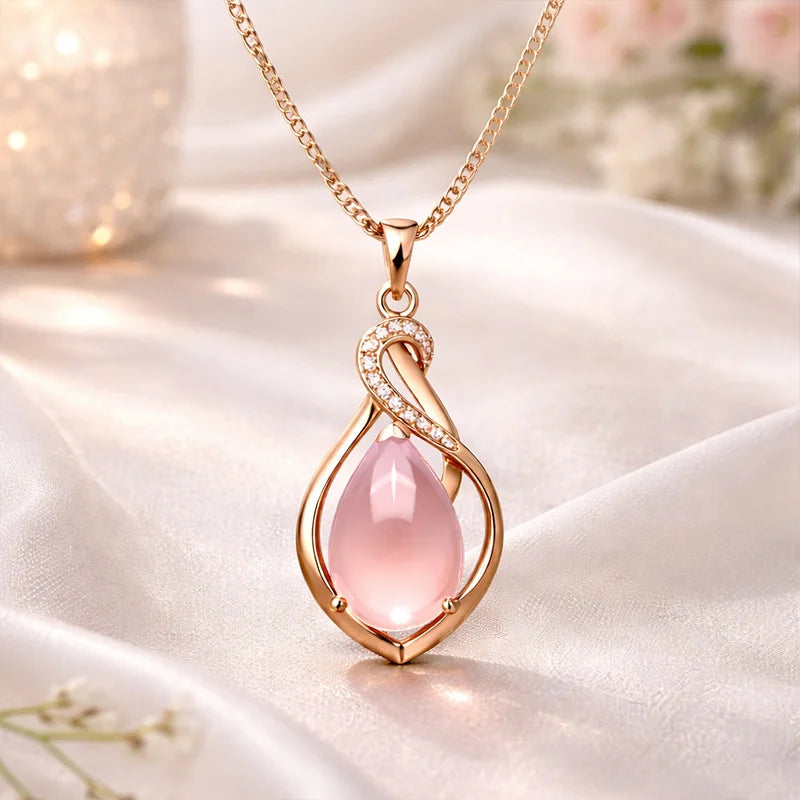 Rose Gold Crystal Stylish Pendant