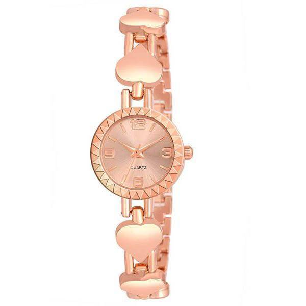 Rosegold Dial Metal Chain Analoge Watch for Women - YuvaFlowers
