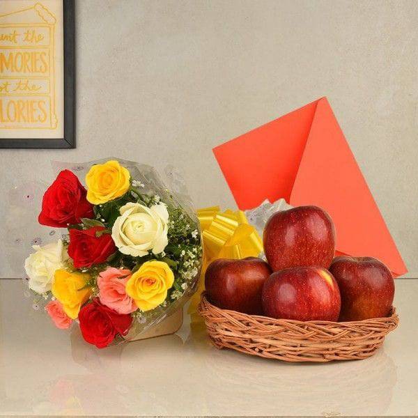 Roses n Greeting Card - YuvaFlowers