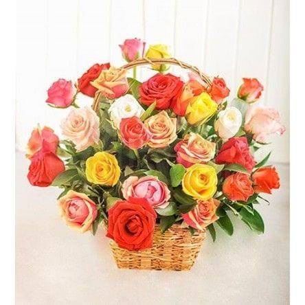 Ruby Colorful Basket - YuvaFlowers