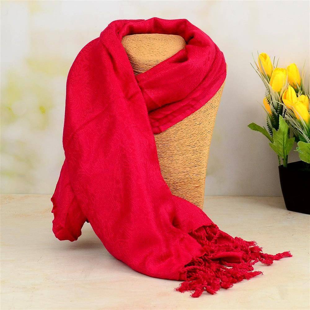 Scarlet Pink Scarf - YuvaFlowers