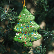 Set of 4 Sparkly Christmas Trees for Decor (Red, Green, Gold, Silver) - YuvaFlowers
