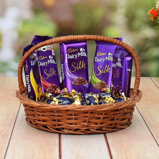 Silk with Choclairs Hamper - YuvaFlowers
