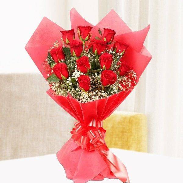 Simply Red Love Bouquet - YuvaFlowers