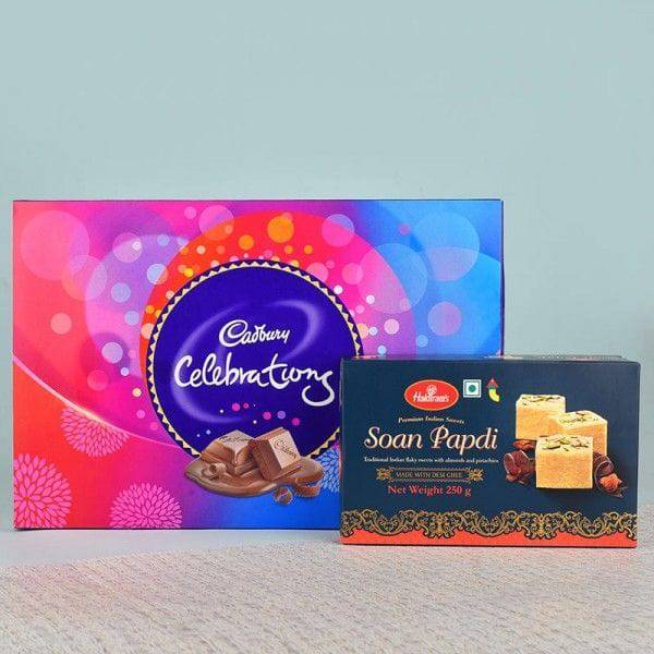 Soan Papdi N Cadbury Celebrations Pack - YuvaFlowers