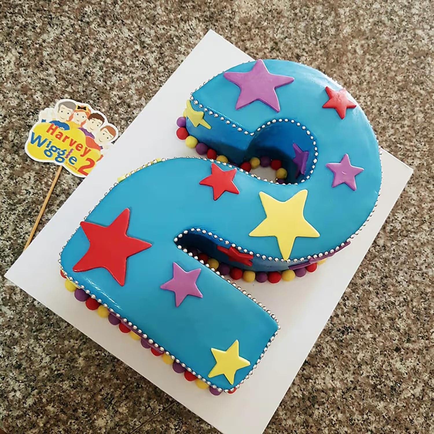 Sparkle Second Number Birthday Cake - YuvaFlowers