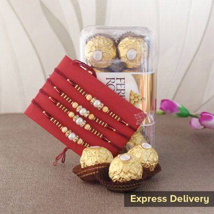 Sugar coated Rakhi Combo - YuvaFlowers