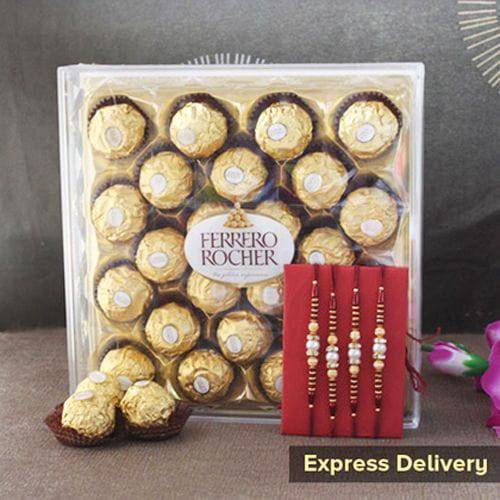 Sweet N Magical Rakhi Combo - YuvaFlowers