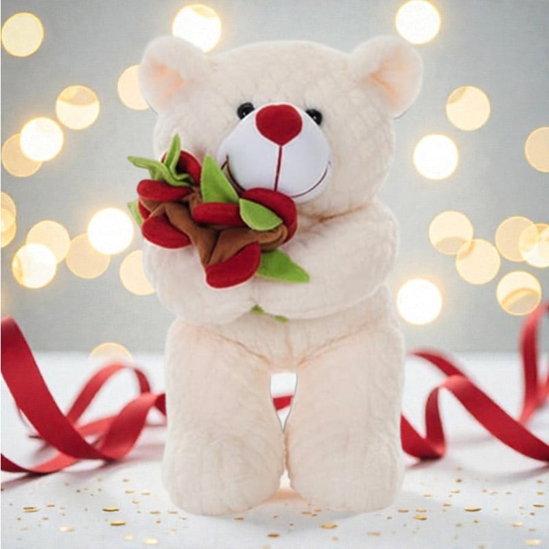 Teddy with Red Rose