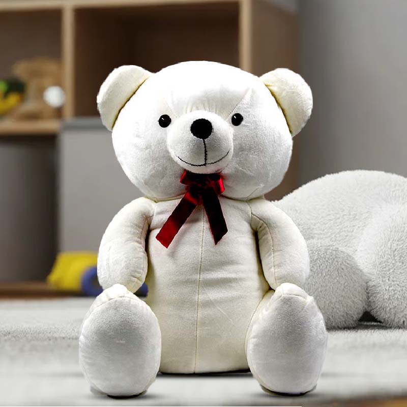 3 Ft Red Bow Soft Teddy Bear - YuvaFlowers
