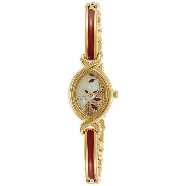 Titan Analog Champagne Dial Womens Watch - YuvaFlowers