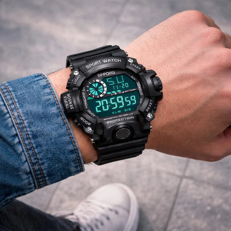 Triple-Sensor Digital Sport Watch