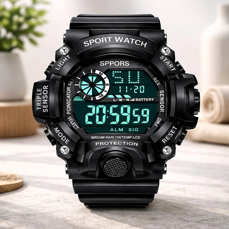 Triple-Sensor Digital Sport Watch