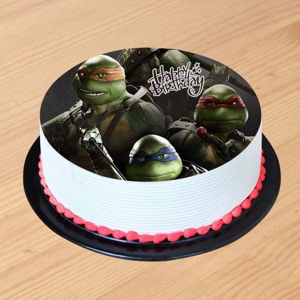 Turtle Ninja Photo cake - YuvaFlowers
