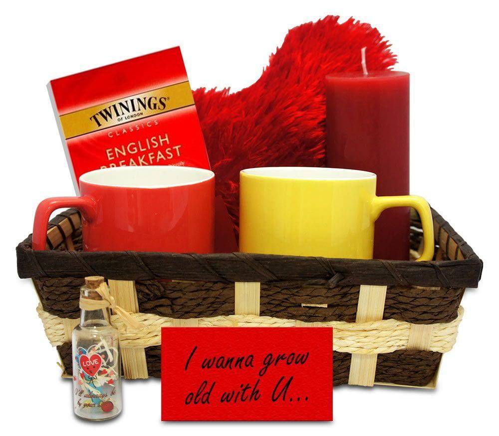 Twining Tea with Mugs Hamper - YuvaFlowers